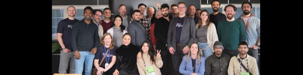 Apdue with the international Sisu Factory cohort — group photo in Helsinki, Finland.